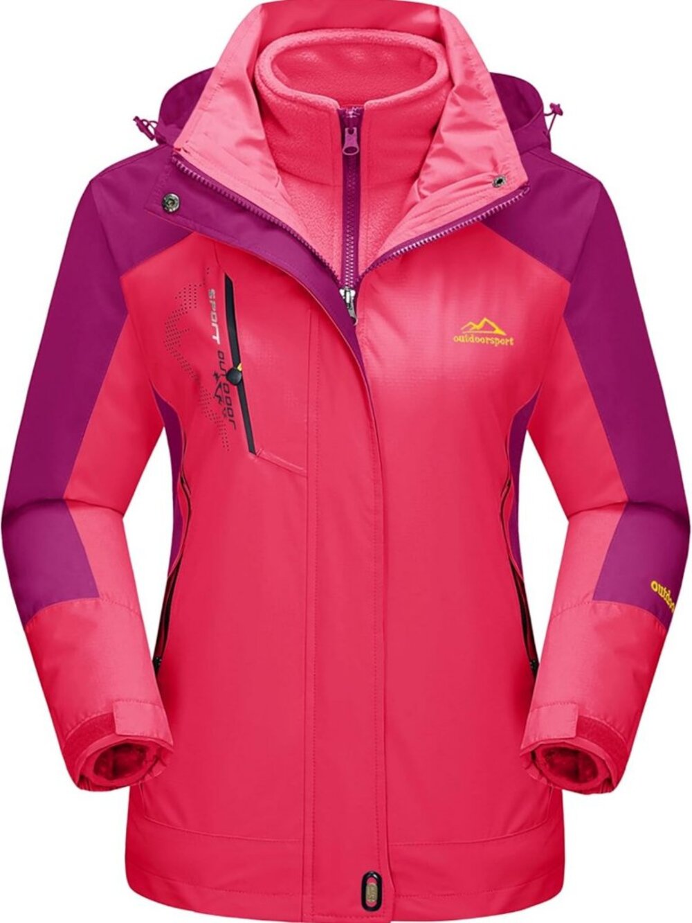 Cozy 3-in-1 Winter Coat | Waterproof Ski Jacket | Fleece Lined Parka for Snow